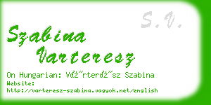 szabina varteresz business card